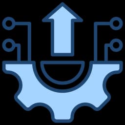  Icon illustrating AI agent driving accelerated digital transformation in organizations.