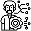  Icon depicting AI development company Ombrulla’s strong capabilities in data engineering and processing.