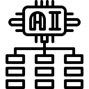  Icon showing AI development company Ombrulla creating domain-specific AI models for targeted solutions.