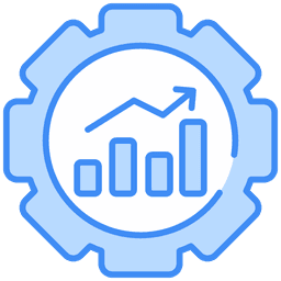 Icon depicting AI agent enhancing operational efficiency across processes.