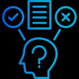  Icon representing AI agent enabling faster and smarter decision-making.