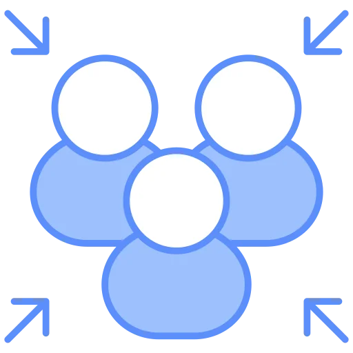 Icon showing AI people tracking used for analyzing footfall and conversion rates.