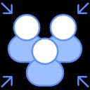 Icon showing AI people tracking used for analyzing footfall and conversion rates.