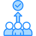  Icon depicting AI people counting with high accuracy even in busy, crowded areas.