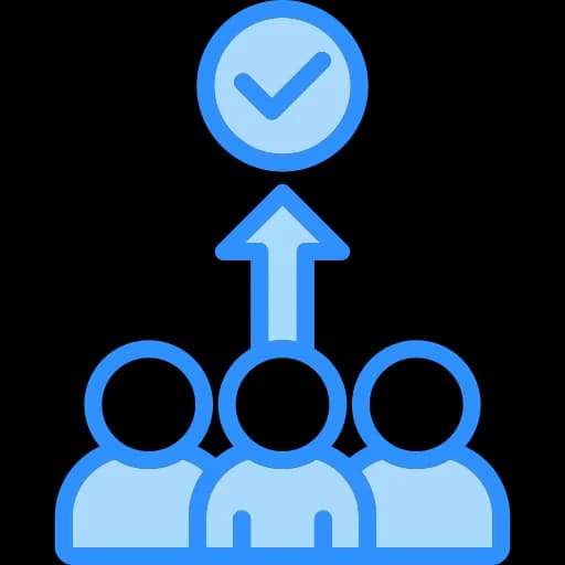 Icon depicting AI people counting with high accuracy even in busy, crowded areas.