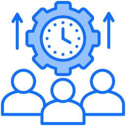 Icon representing AI people tracking for queue management and dwell time analysis.