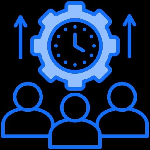Icon representing AI people tracking for queue management and dwell time analysis.