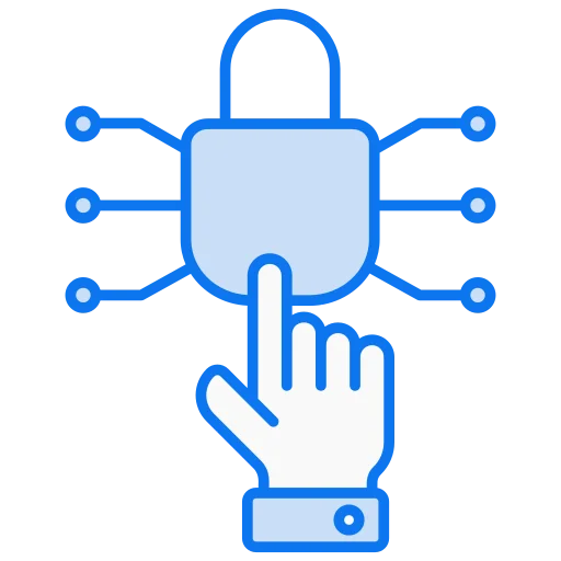 Icon showing AI people counting system enhancing secure access control.