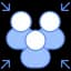 Icon showing AI people tracking used for analyzing footfall and conversion rates.