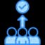 Icon depicting AI people counting with high accuracy even in busy, crowded areas.