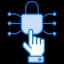 Icon showing AI people counting system enhancing secure access control.
