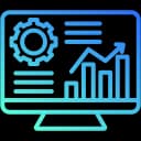 Data-driven dashboards and reports icon