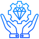  Icon representing strategic value creation by aligning AI solutions with business priorities to drive efficiency, cost optimization, compliance, and sustainable growth.