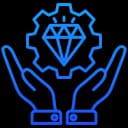  Icon representing strategic value creation by aligning AI solutions with business priorities to drive efficiency, cost optimization, compliance, and sustainable growth.