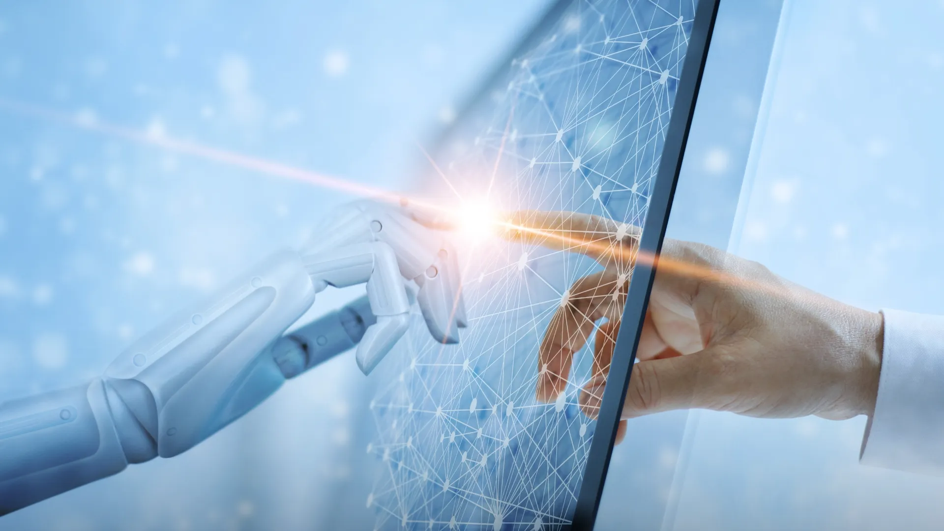 Industry 5.0 transformation showcasing human-machine collaboration with AI and IoT technologies driving sustainable business innovation