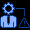 Icon representing hazardous working conditions in industrial environments.
