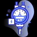 Pressure level monitoring icon for detecting leaks and equipment stress in industrial systems