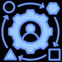 Icon representing limited adaptability challenges in pre-built AI solutions