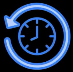 Icon representing real-time processing and deep learning analysis.