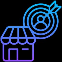 Retail industry icon representing AI-powered customer segmentation and personalized marketing campaigns increasing conversion rates by 25% and boosting revenue