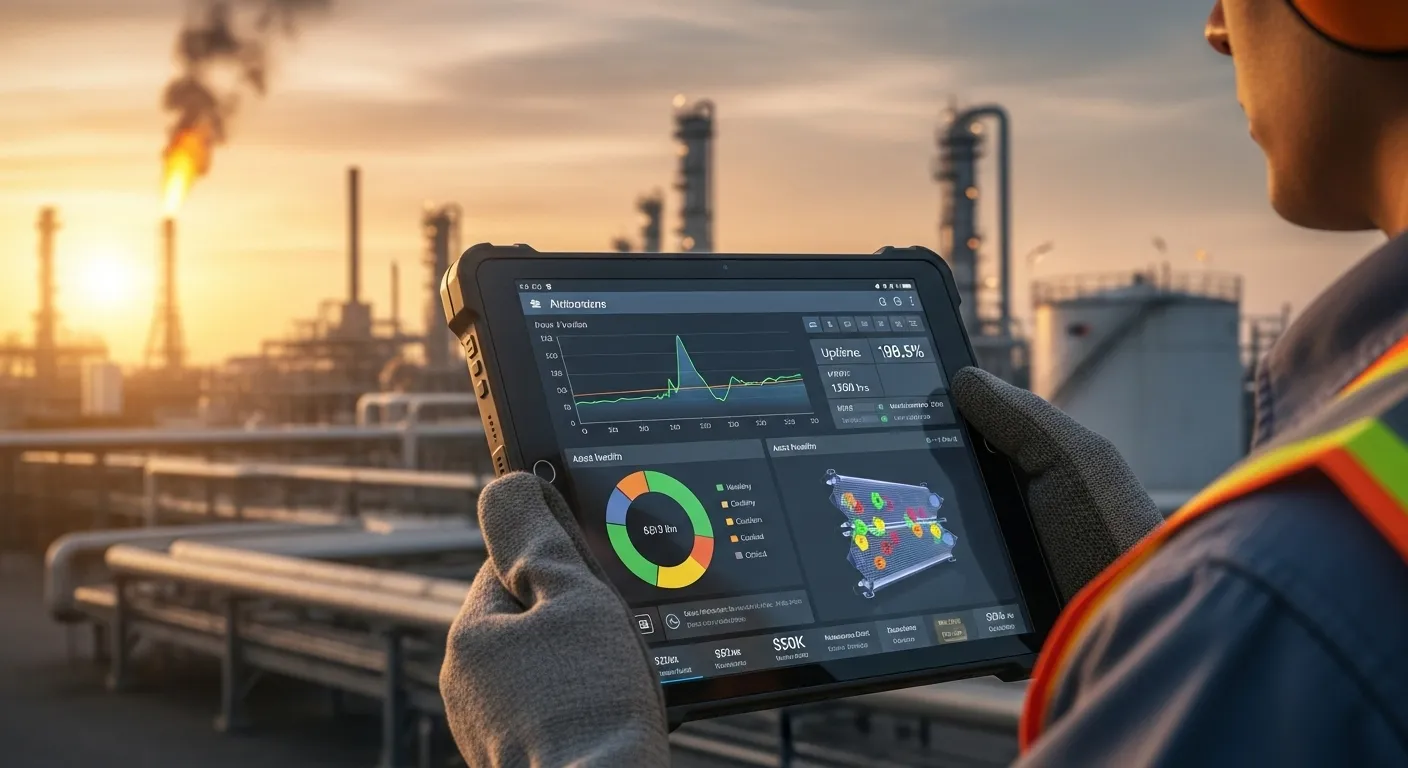 AI-driven asset performance management optimizing uptime and reducing maintenance costs in oil and gas