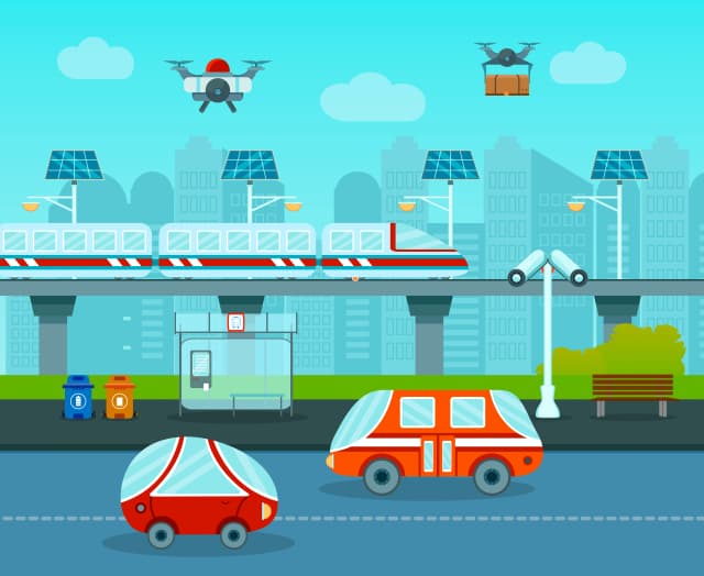 Ombrulla's AI-powered drones inspecting a suspension bridge, detecting micro-cracks in load-bearing joints, and using a digital twin to simulate stress loads and schedule preemptive maintenance for public safety.