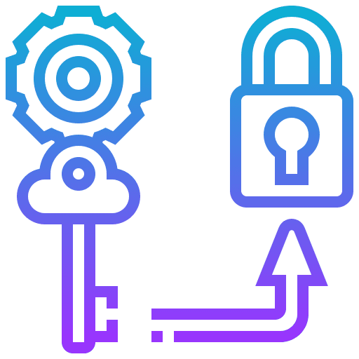 Illustration of secure AI infrastructure with SSO, RBAC, encrypted data, VPC connections, and immutable audit logs ensuring protection.