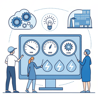 Icon showing optimized maintenance spend through condition-based tasks and cost savings.