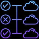 Icon of data-driven decision-making, highlighting AI visual inspection providing analytics for better insights and informed choices.
