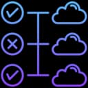 Icon of data-driven decision-making, highlighting AI visual inspection providing analytics for better insights and informed choices.