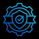 Icon showing assurance, governance, and compliance aligned with ISO 55000 and ISA/IEC standards.