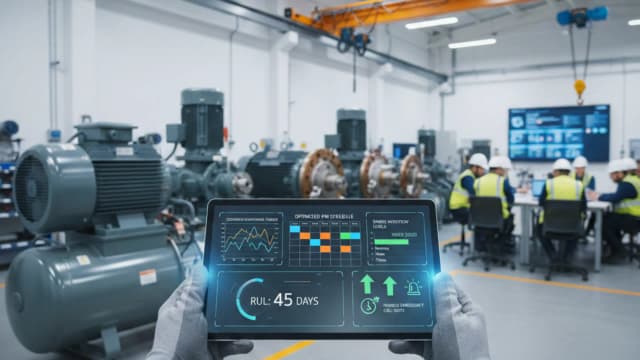 Predictive maintenance lowering costs with optimized scheduling, spares, and reduced downtime.