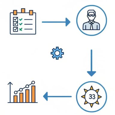 Image representing risk reduction through pilot testing, measurable success tracking, and executive oversight.