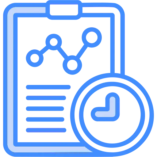 Visual representation of historical CNC machine performance trends for long-term maintenance planning and analysis