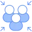 Icon showing AI people tracking used for analyzing footfall and conversion rates.