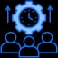 Icon representing AI people tracking for queue management and dwell time analysis.