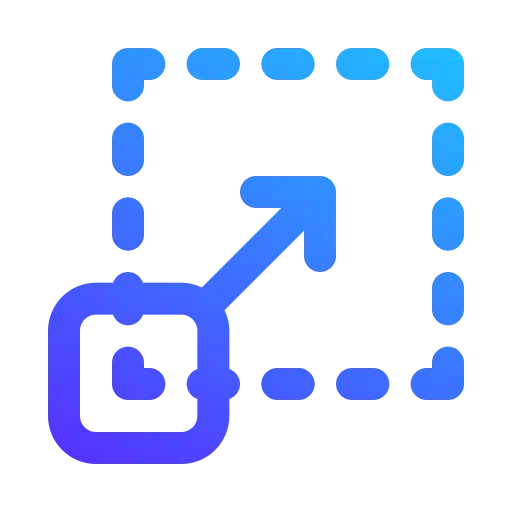 Icon symbolizing scalable AI solutions designed to adapt from pilot projects to enterprise-wide deployments, ensuring long-term organizational growth.