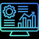 Data-driven dashboards and reports icon
