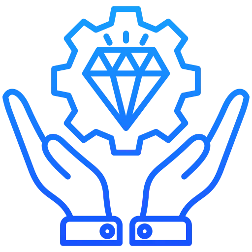  Icon representing strategic value creation by aligning AI solutions with business priorities to drive efficiency, cost optimization, compliance, and sustainable growth.