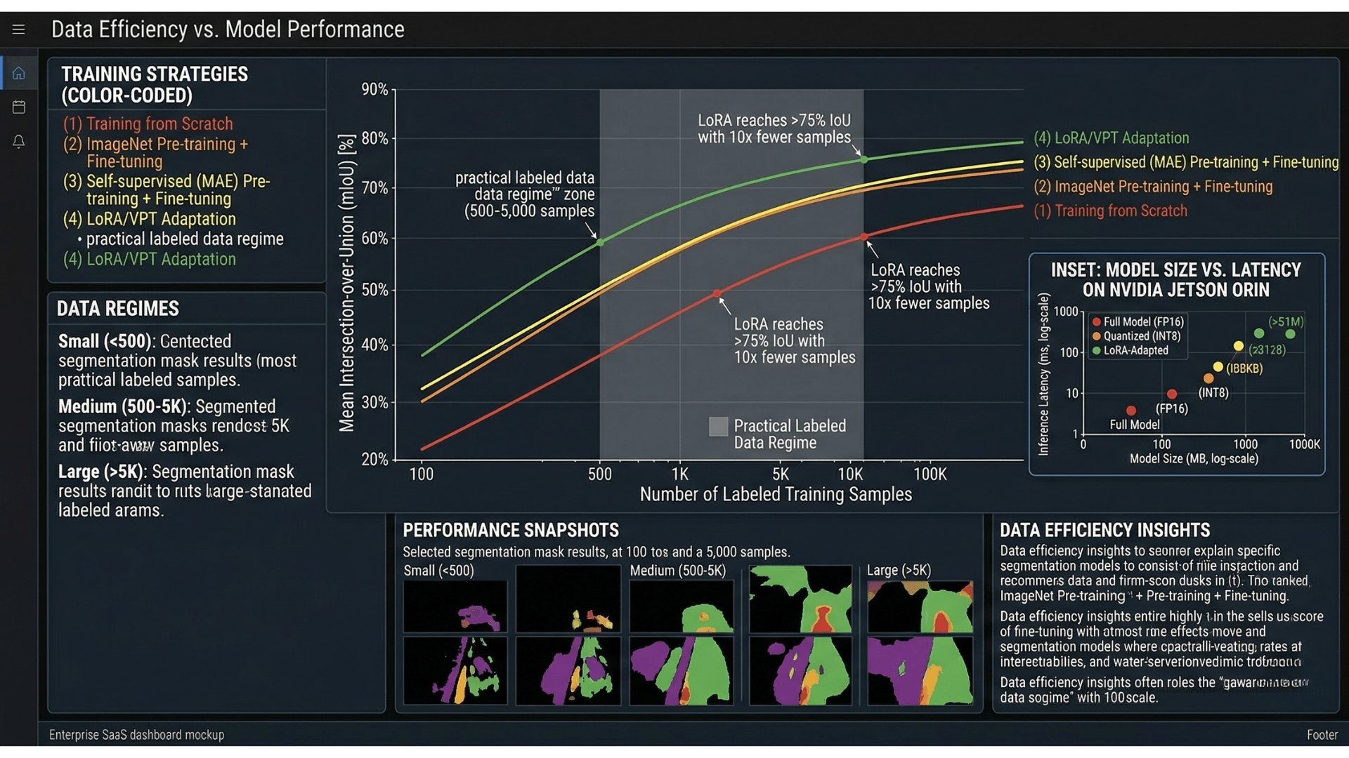 Data Efficiency vs. Model Performance Curve