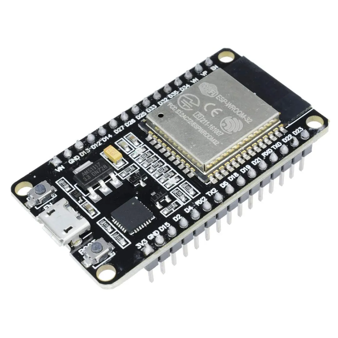 ESP32 development board with built-in Wi-Fi and Bluetooth for cost-effective IoT connectivity and wireless sensor applications