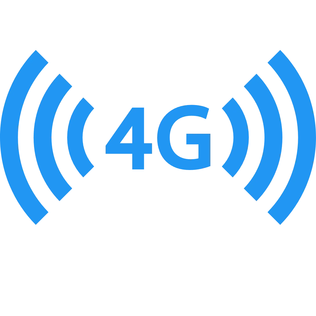 Cellular 4G/5G network icon representing wide-area mobile connectivity for IoT applications like connected vehicles and remote monitoring