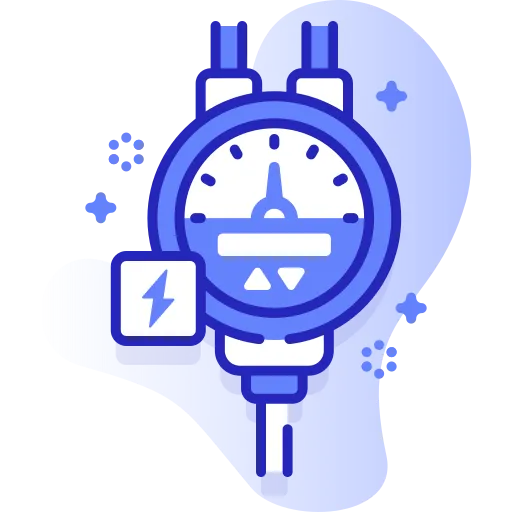 Pressure level monitoring icon for detecting leaks and equipment stress in industrial systems