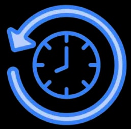 Icon representing real-time processing and deep learning analysis.