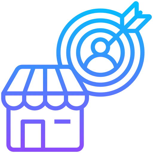 Retail industry icon representing AI-powered customer segmentation and personalized marketing campaigns increasing conversion rates by 25% and boosting revenue
