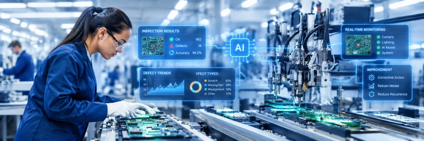 Ombrulla's AI detects microscopic cracks in machine-tooled parts at a smart factory, flags defects before packaging, and uses a digital twin to simulate stress performance preventing defective batches, costly recalls, and safeguarding brand reputation.