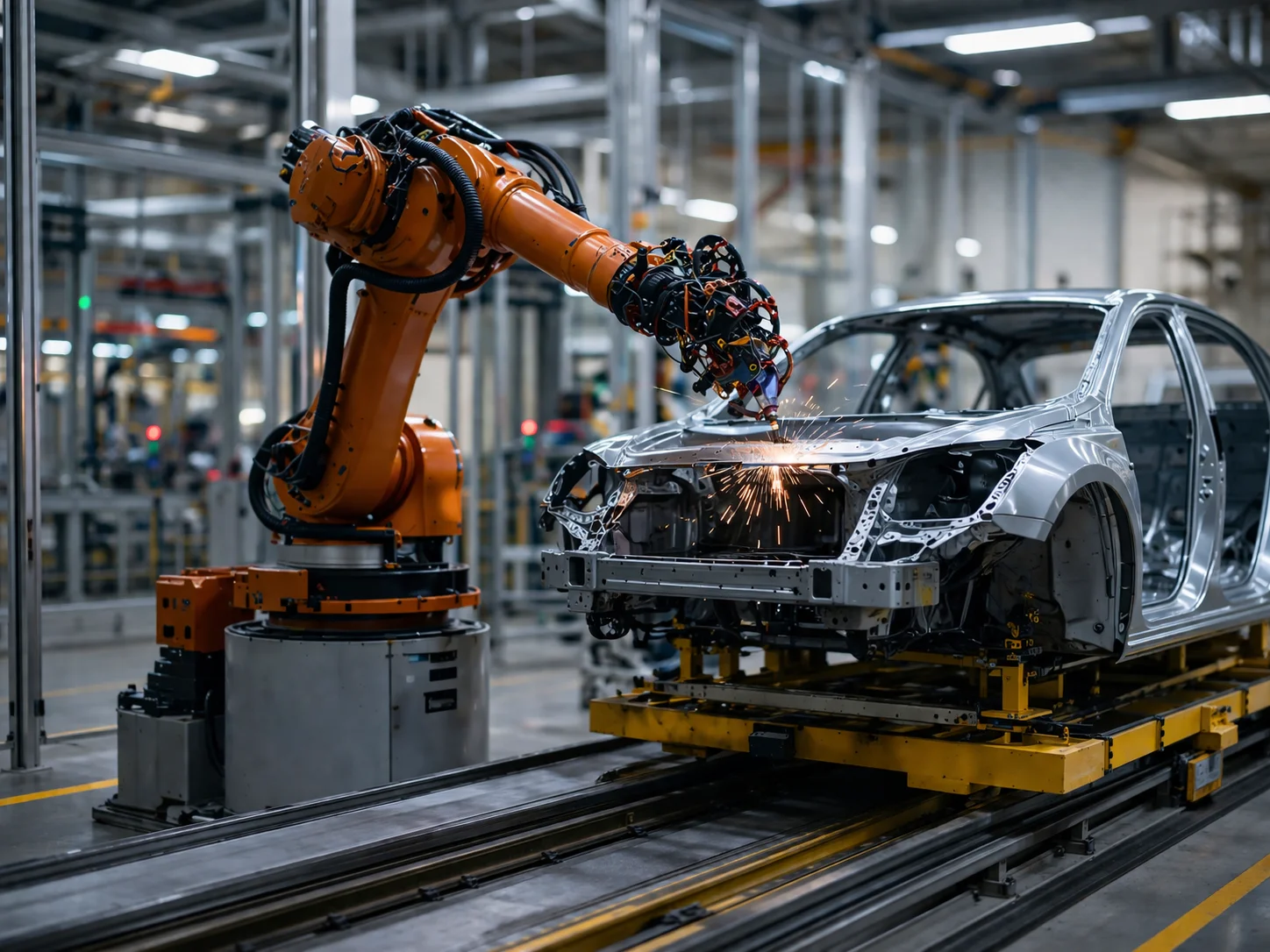 Automotive manufacturing AI quality inspection and predictive maintenance dashboard