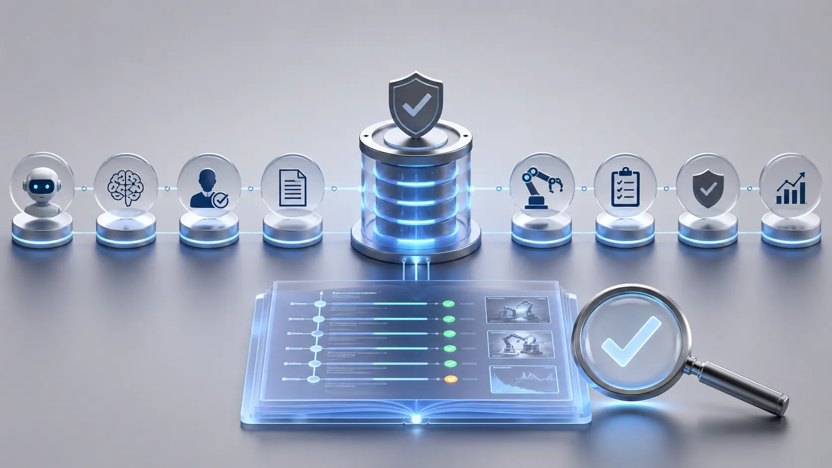 AI autonomously executes corrective actions and operational protocols based on pre-set policies, ensuring real-time response and continuous efficiency.