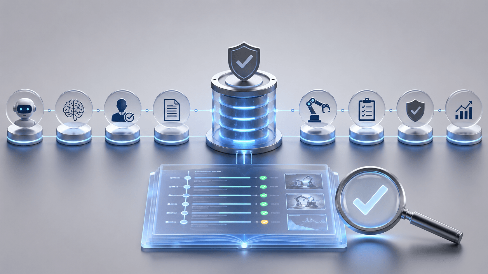 AI autonomously executes corrective actions and operational protocols based on pre-set policies, ensuring real-time response and continuous efficiency.