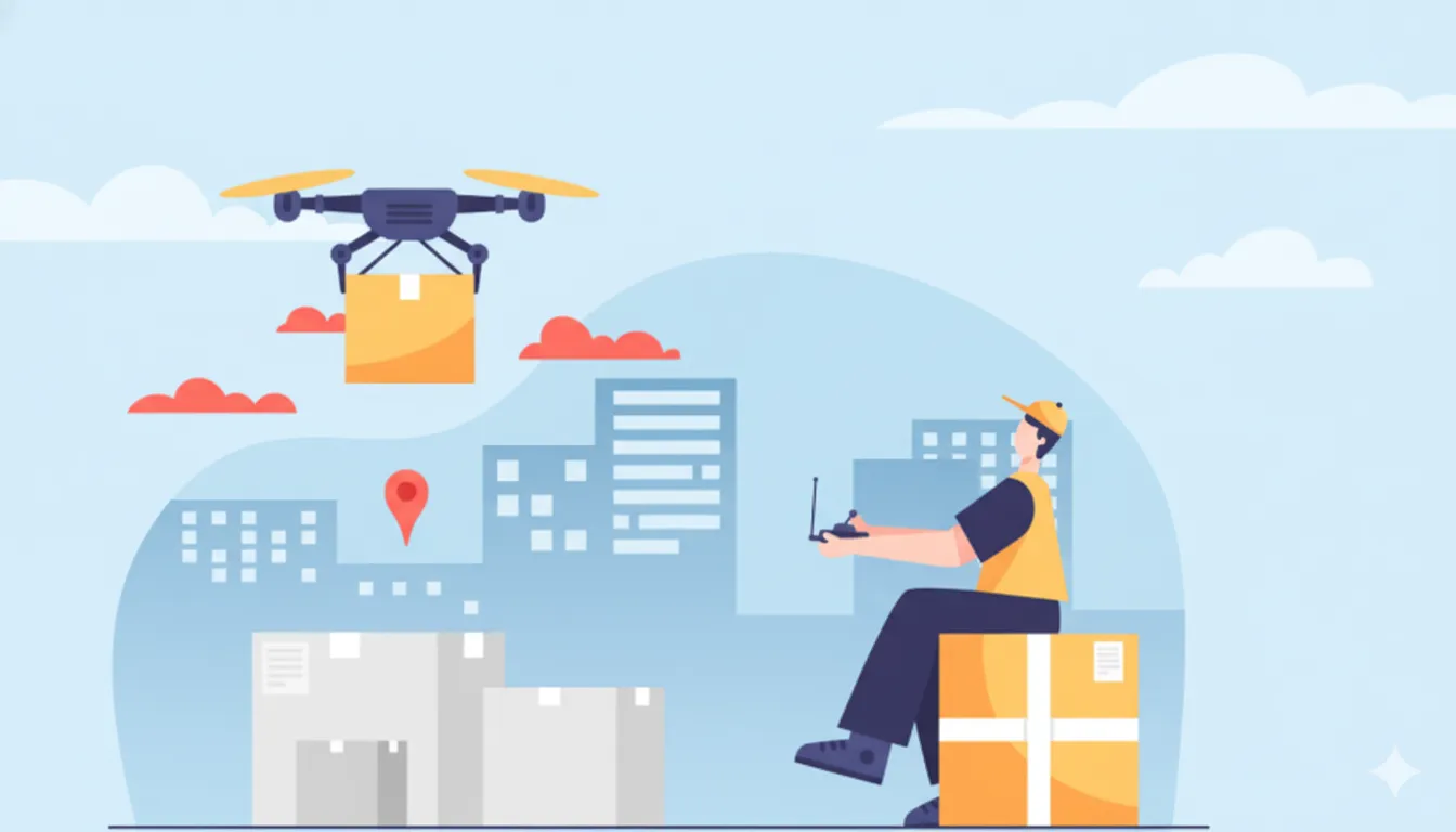 AI inspection drone on offshore flare stack